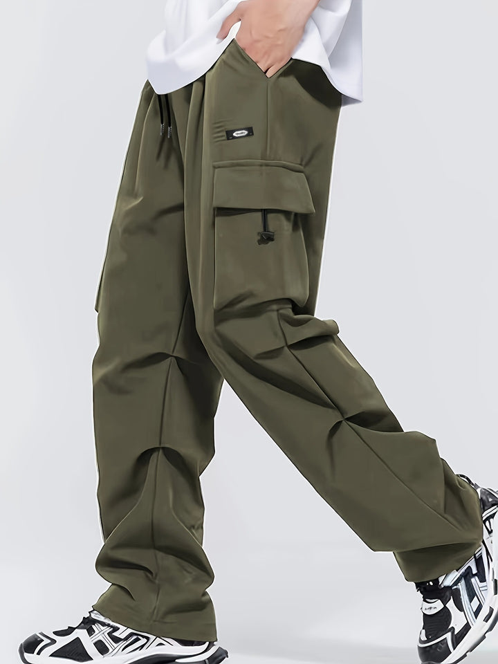 Men's cargo pants with multifunctional pockets and adjustable waistband Lisslune