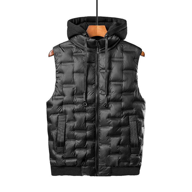 Men's padded vest with hood and breathable properties Lisslune