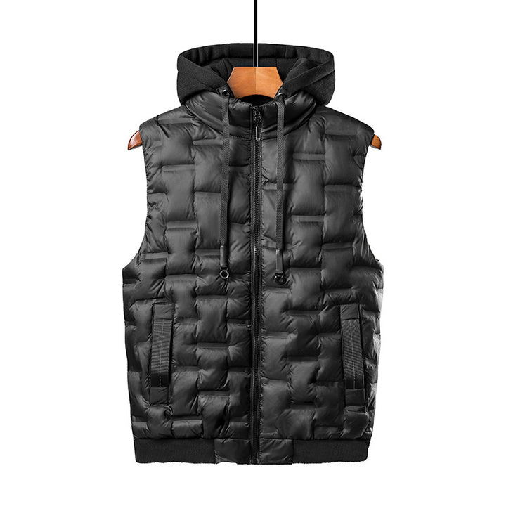 Men's padded vest with hood and breathable properties Lisslune