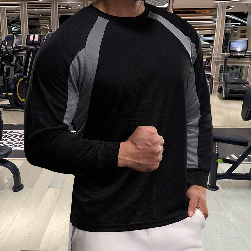 Men's Sporty Long-Sleeve Shirt with Breathable Inserts Lisslune