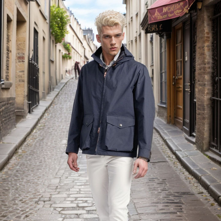 Men's functional transition jacket with adjustable hood collar Lisslune