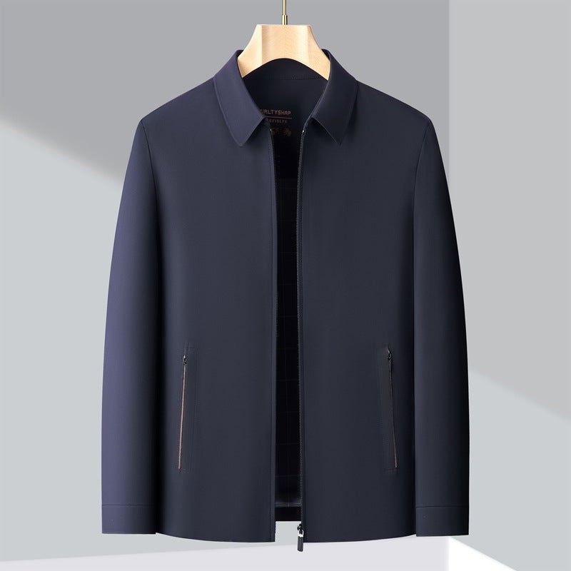 Men's Stylish Transitional Jacket with Urban Cut and Practical Zippered Pockets Lisslune