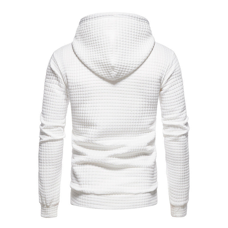 Men's Hooded Sweatshirt with Textured Design Lisslune