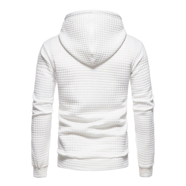 Men's Hooded Sweatshirt with Textured Design Lisslune