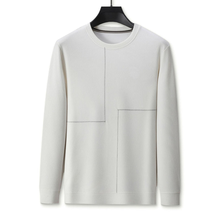 Men's stylish crew neck sweater with textured design Lisslune