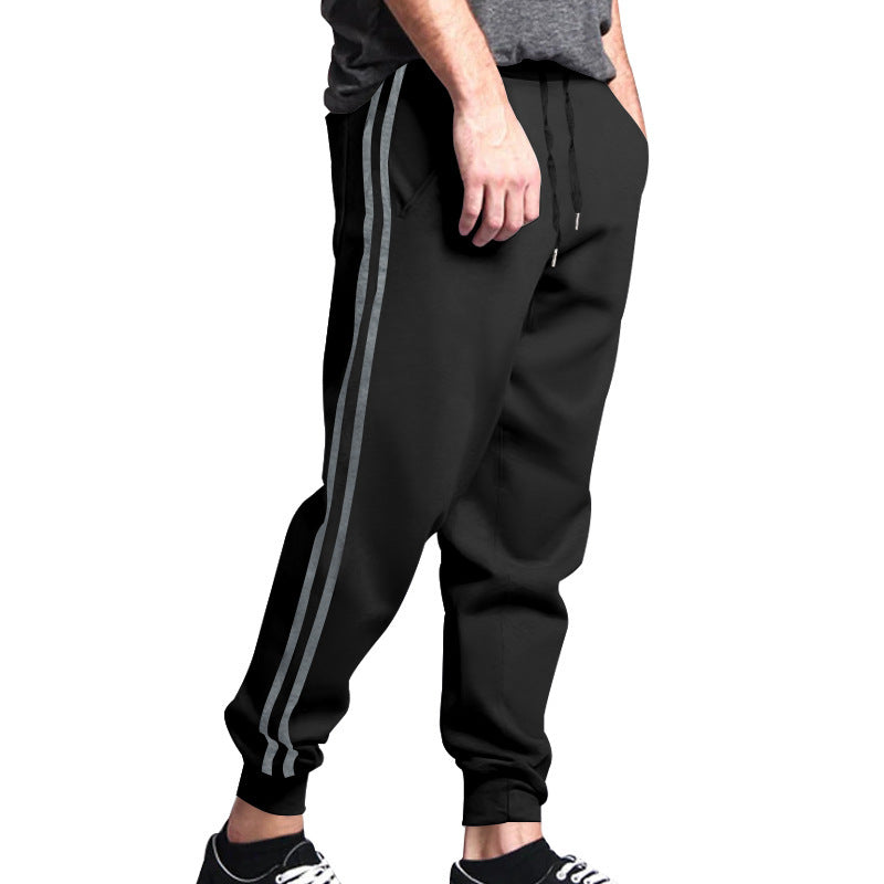Men's Sporty Jogging Pants with Side Stripe Lisslune