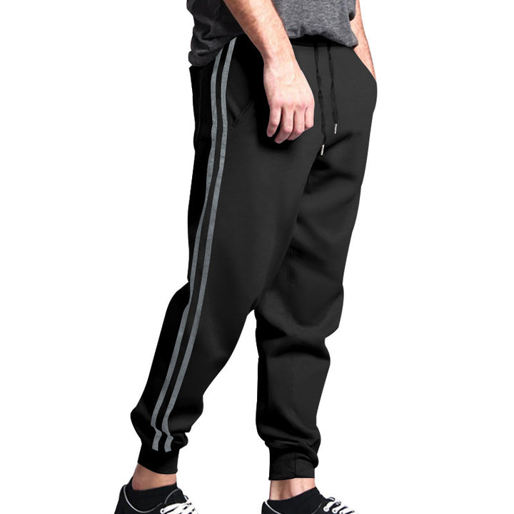 Men's Sporty Jogging Pants with Side Stripe Lisslune