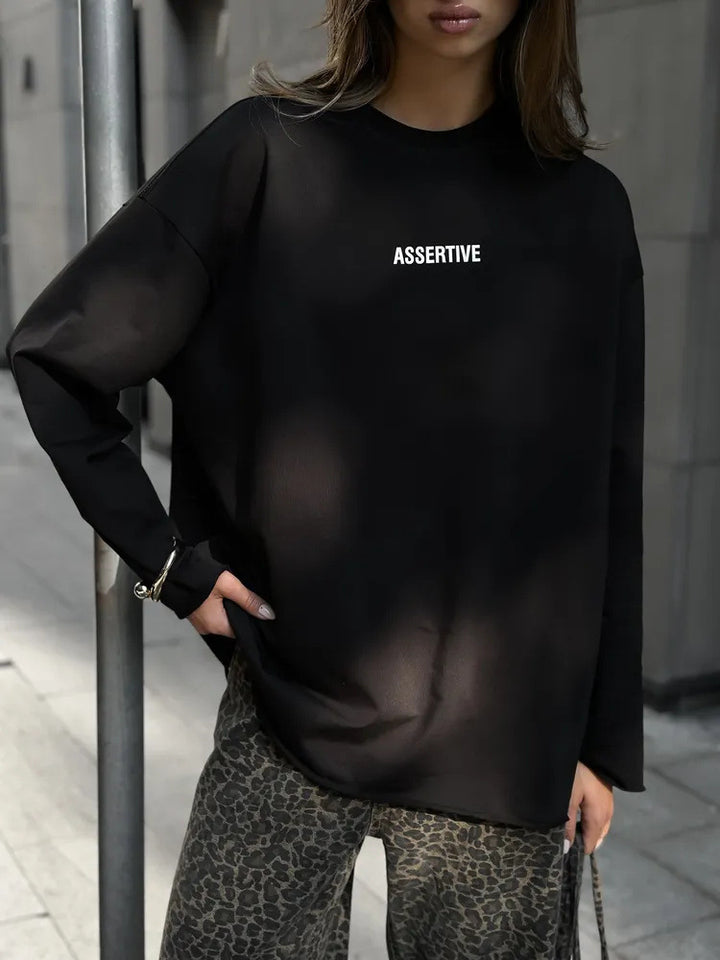 Ladies Oversized sweatshirt with striking lettering Lisslune