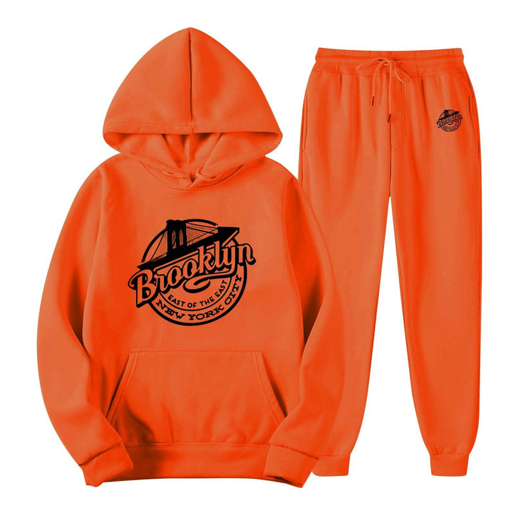 Women's leisure sweat suit with stylish Brooklyn print Lisslune