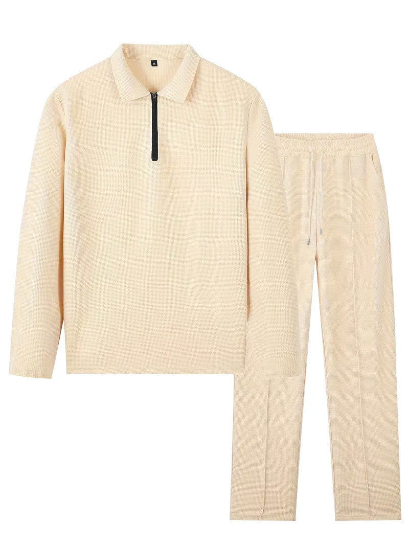 Men's Sports Hoodie and Stretch Pants Set with Breathable Structured Material Lisslune