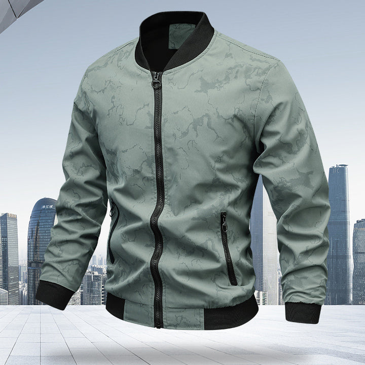 Men's sporty bomber jacket with innovative print Lisslune
