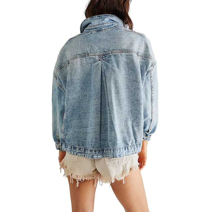 Women's Casual Oversized Denim Jacket Lisslune