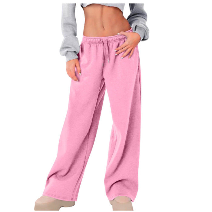 Women's loose casual pants with elastic waistband and side pockets Lisslune