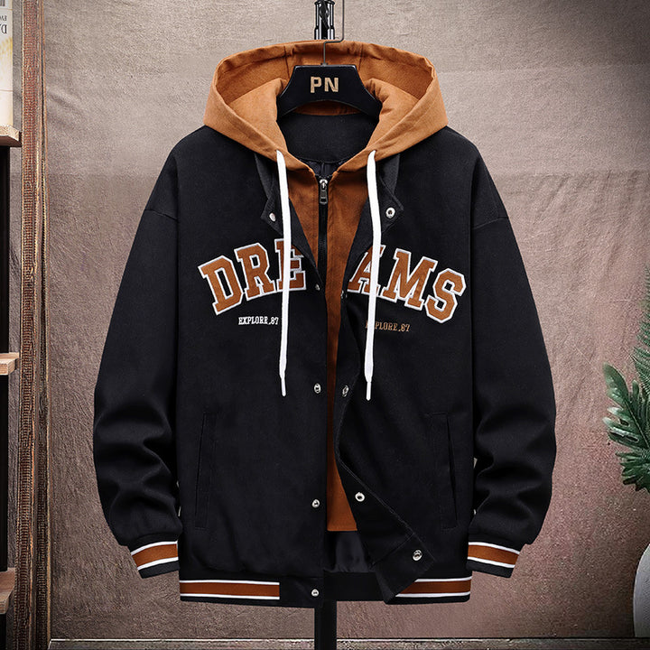 Men's transitional jacket with adjustable hood and modern accents Lisslune