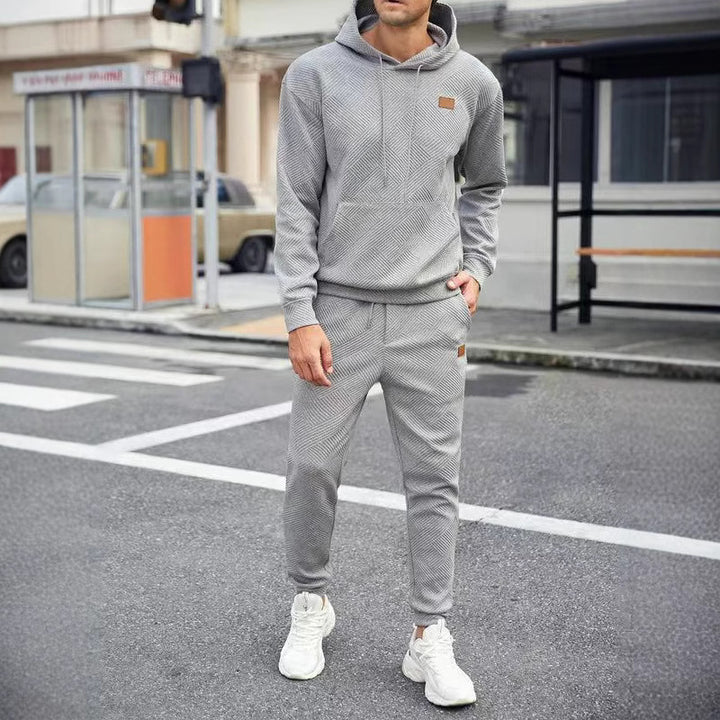 Men's tracksuit with textured design and practical details Lisslune
