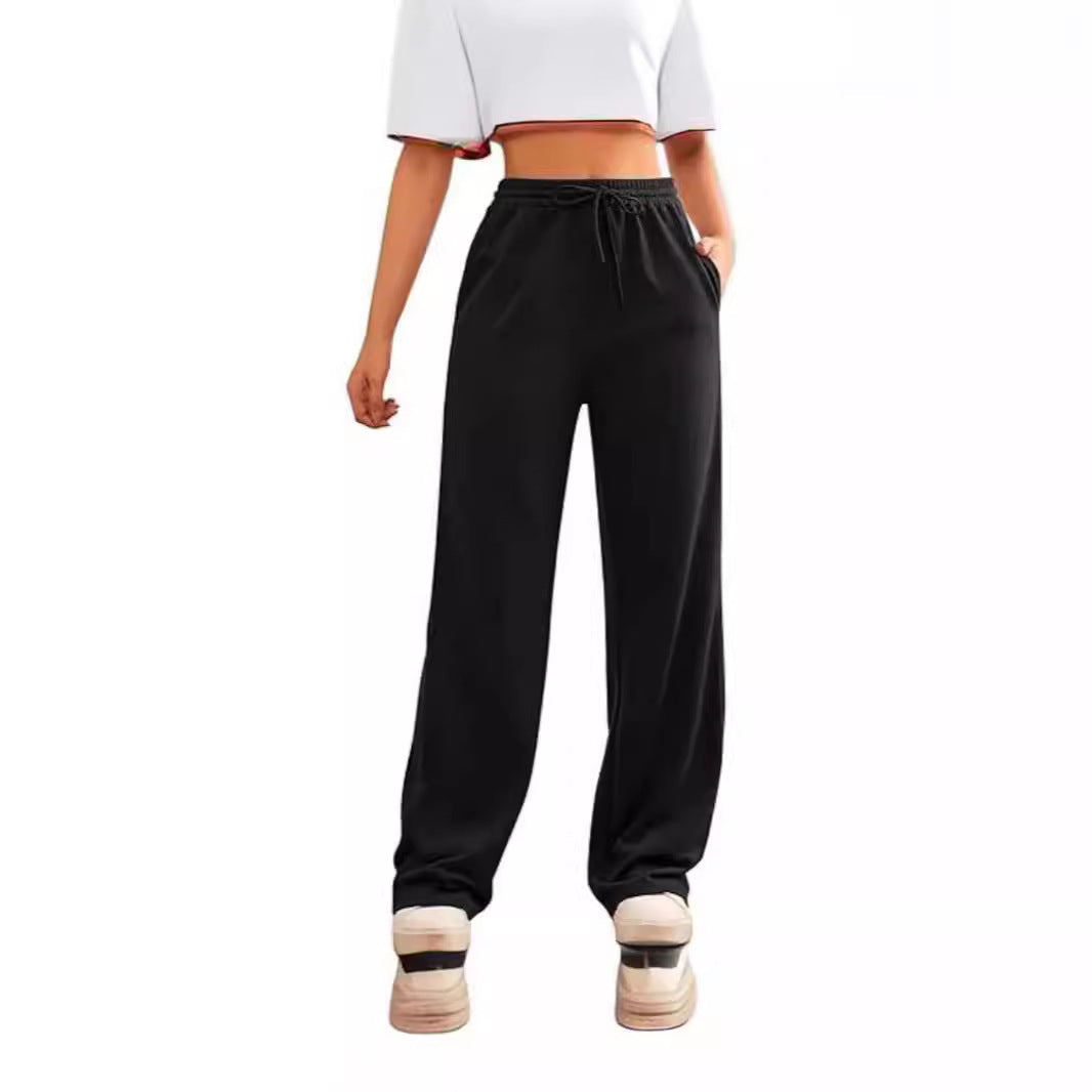 Women's loose-fitting leisure pants made of comfortable sweat material Lisslune