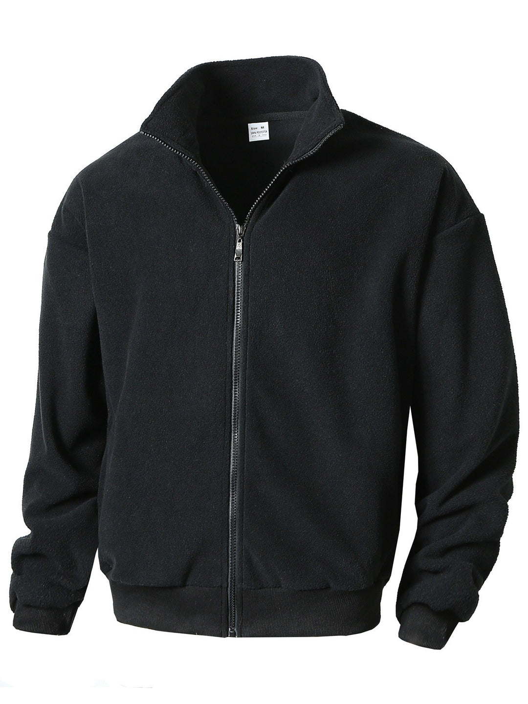 Men's fleece jacket with high collar and zipper Lisslune