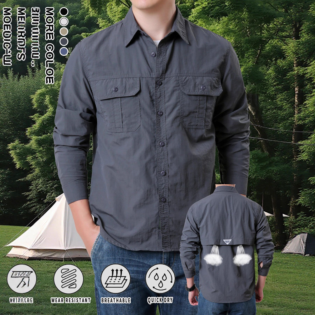 Men's ergonomic outdoor shirt with breathable properties and quick-drying material Lisslune