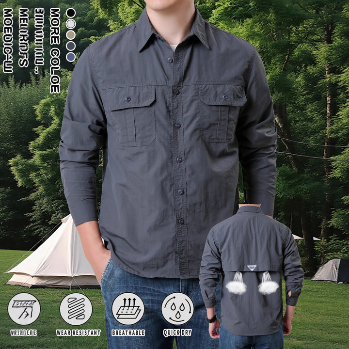 Men's ergonomic outdoor shirt with breathable properties and quick-drying material Lisslune