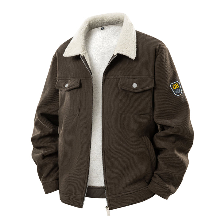 Men's padded jacket with cord structure and practical pockets Lisslune