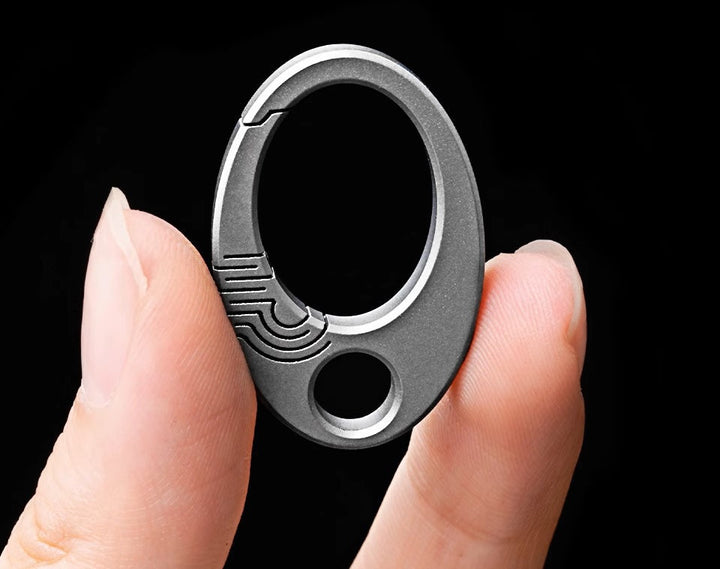 Lisslune | Exquisite Mini Pure Titanium Keychain: EDC Press-Lock Charm Tool