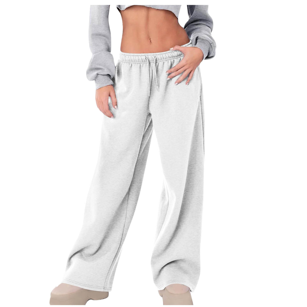 Women's loose casual pants with elastic waistband and side pockets Lisslune