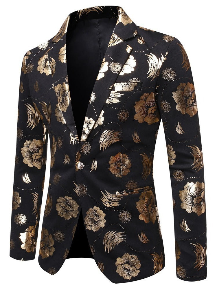 Men's elegant blazer with luxurious floral pattern Lisslune