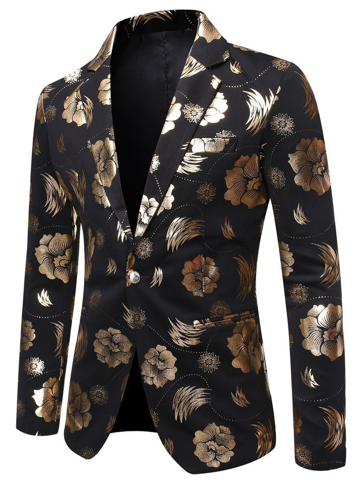 Men's elegant blazer with luxurious floral pattern Lisslune
