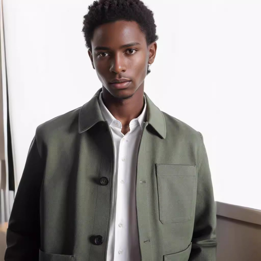 Men's stylish utility jacket with practical pockets Lisslune