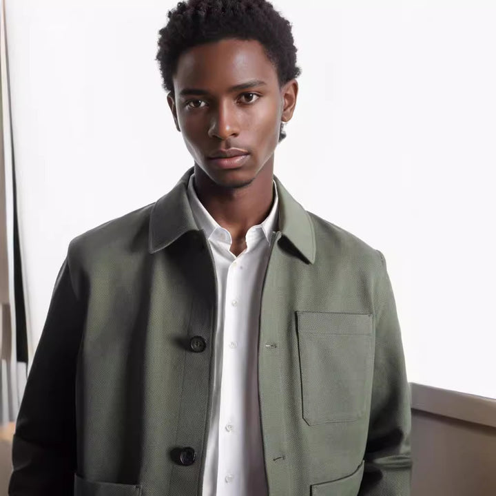 Men's stylish utility jacket with practical pockets Lisslune