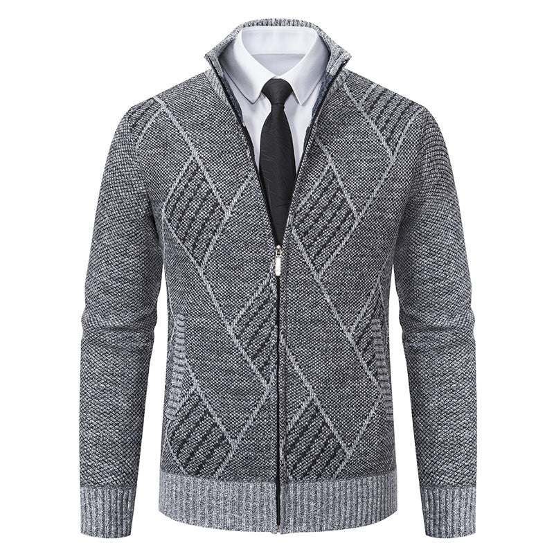 Men's cardigan with modern pattern and slim fit Lisslune