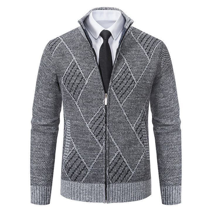 Men's cardigan with modern pattern and slim fit Lisslune