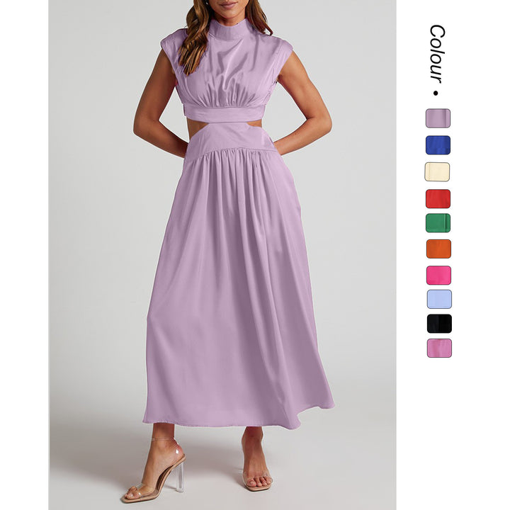 Ladies max dress with creative cut and fitted design