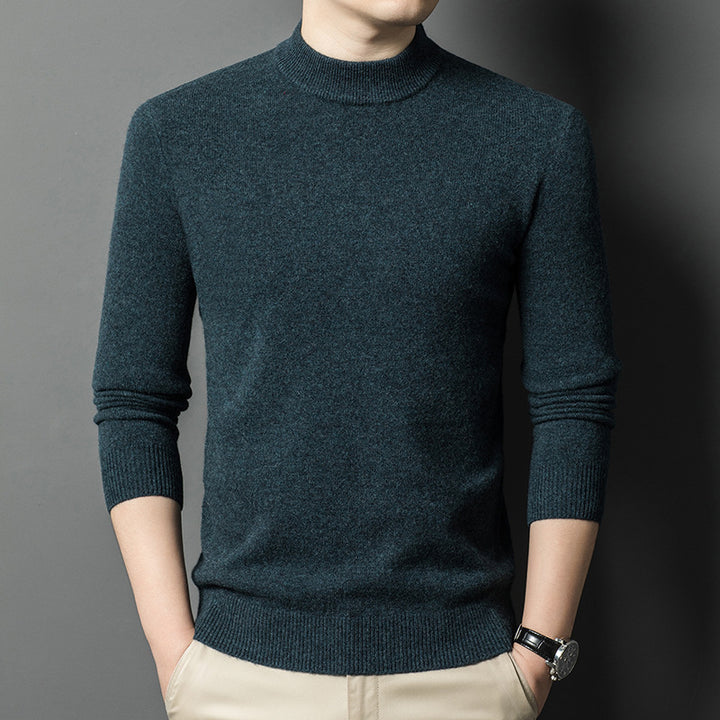 Men's fine knit sweater with high collar Lisslune
