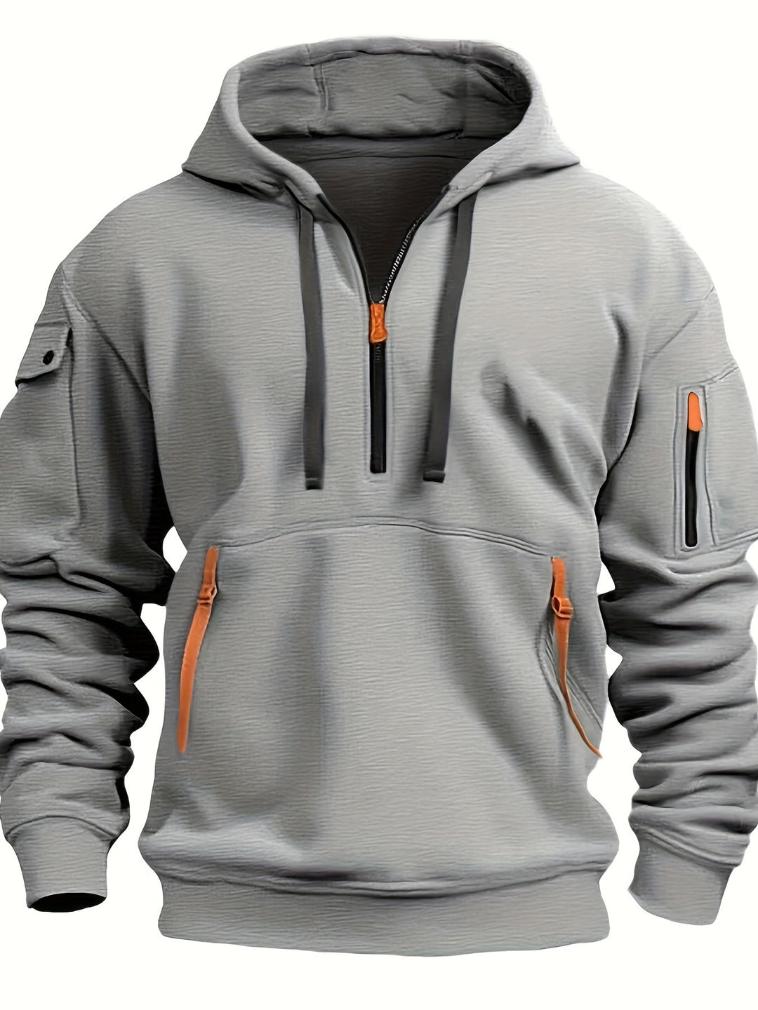 Men's Practical Hoodie with Side Zipper and Versatile Pockets Lisslune