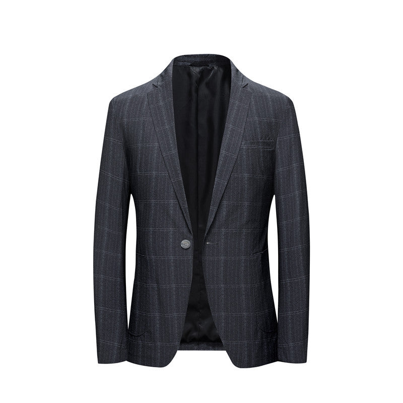Men's Elegant Checked Blazer with Slim Fit Lisslune