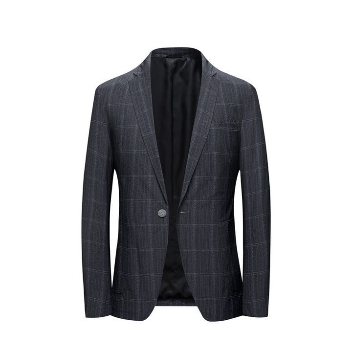 Men's Elegant Checked Blazer with Slim Fit Lisslune