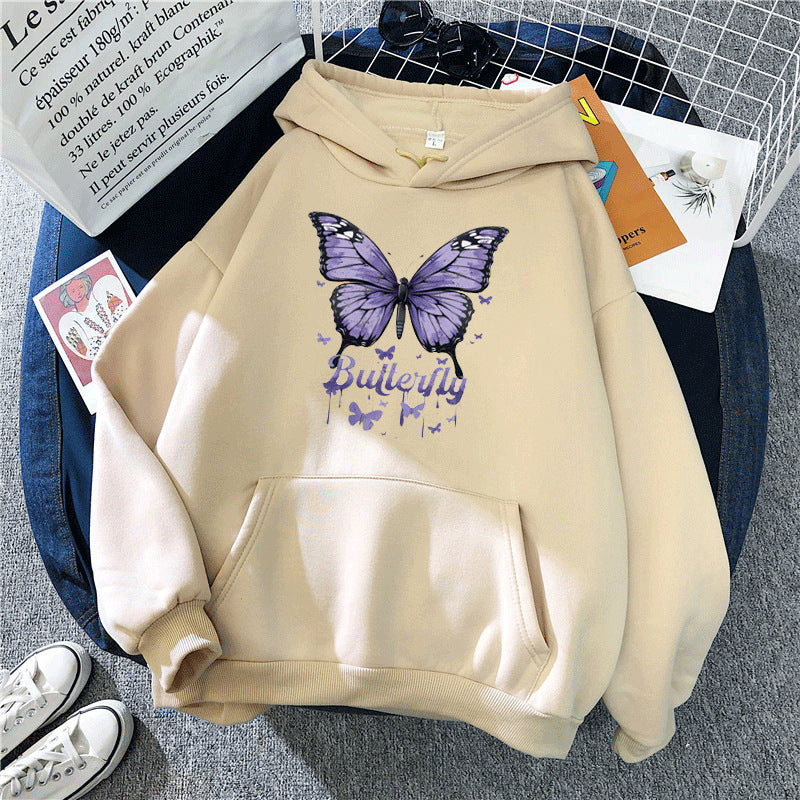Women's hoodie with colorful butterfly motif Lisslune