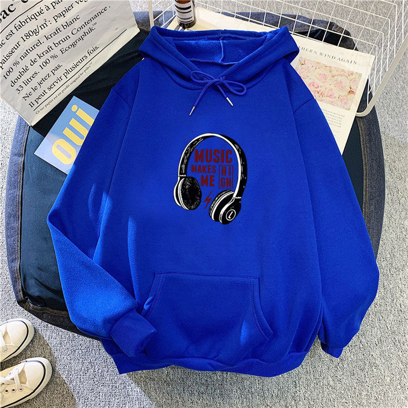 Women's hoodie with creative music design Lisslune