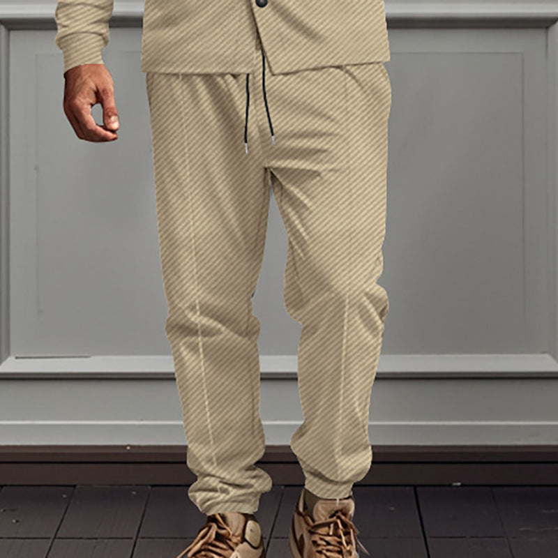 Men's brand joggers with elastic waistband and practical side pockets Lisslune