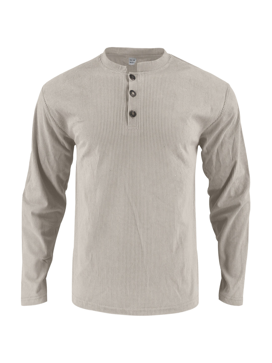 Men's long sleeve shirt with comfortable button placket and textured design Lisslune