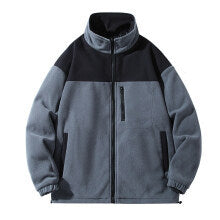 Men's fleece jacket with high collar and zip pockets Lisslune