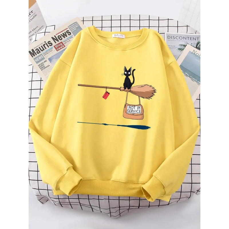Women's sweatshirt with creative cat design Lisslune