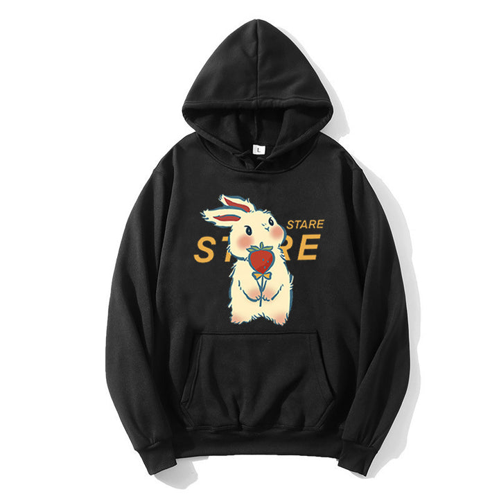 Women's hoodie with playful rabbit motif and inspirational slogan Lisslune