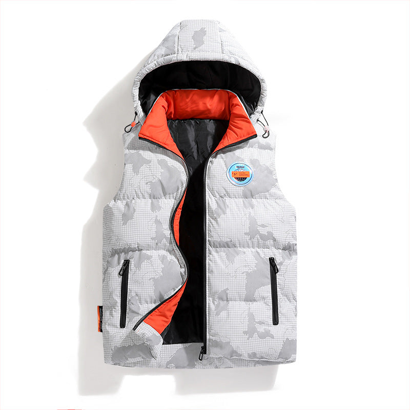 Men's Warm Padded Vest with Adjustable Hood Lisslune