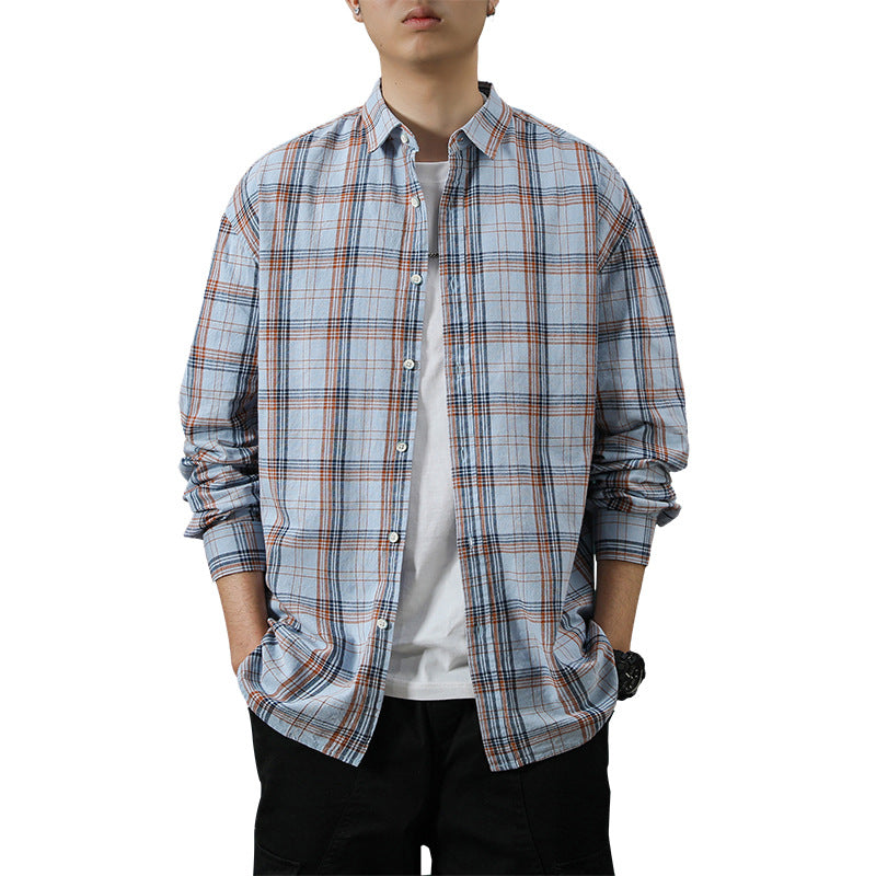 Men's Casual Long Sleeve Shirt Made of Breathable Cotton Lisslune