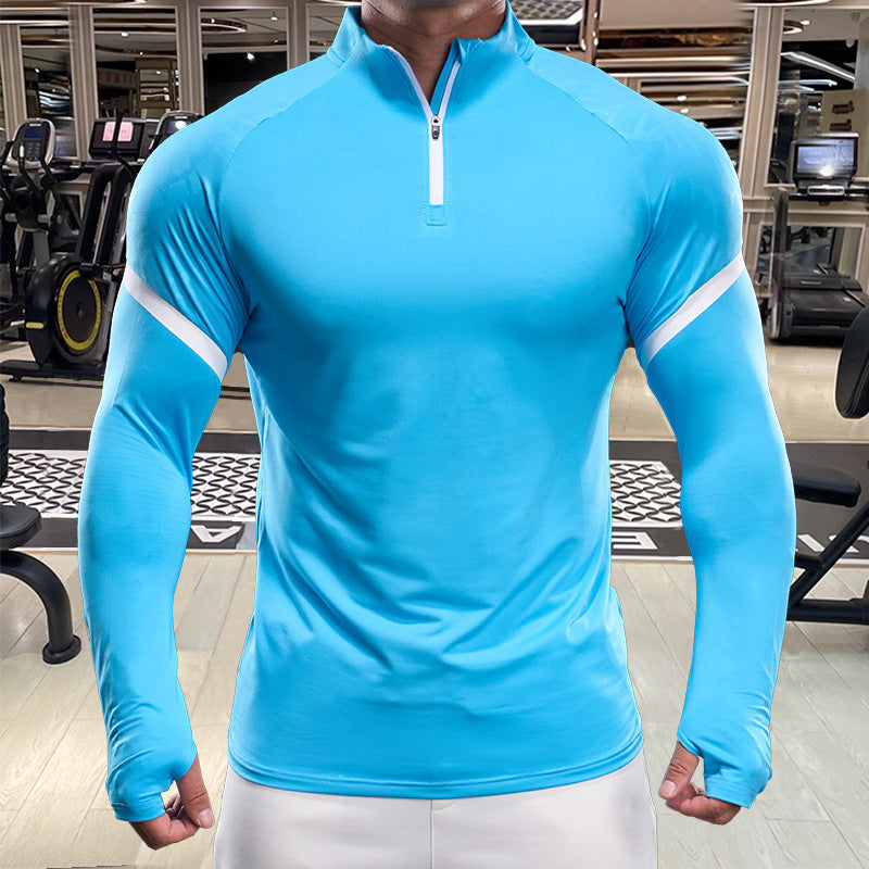 Men's breathable functional top with half zipper Lisslune