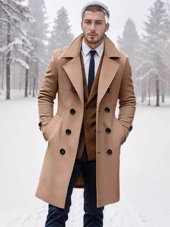 Men's Elegant Wool Coat Lisslune