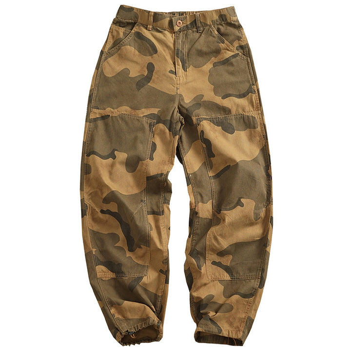 Men's cargo pants in stylish camouflage design with elastic waistband and practical pockets Lisslune