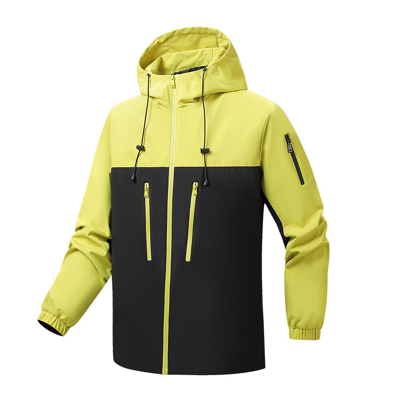 Men's Sporty Functional Jacket with Hood and Water-Repellent Coating Lisslune
